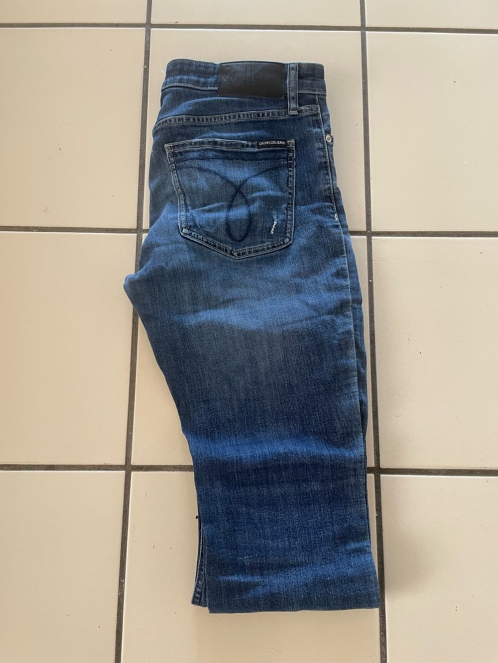Calvin Klein Jeans Men's Indigo Slim Straight Jeans - Picture 2 of 5